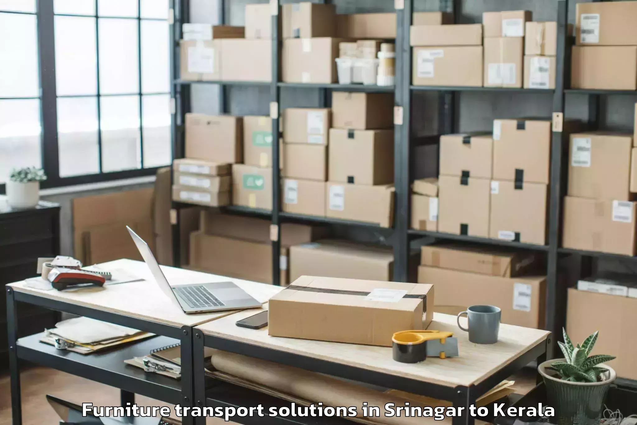 Affordable Srinagar to Kondotty Furniture Transport Solutions